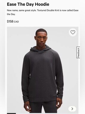 lululemon Men's Charcoal Ease the Day Hoodie